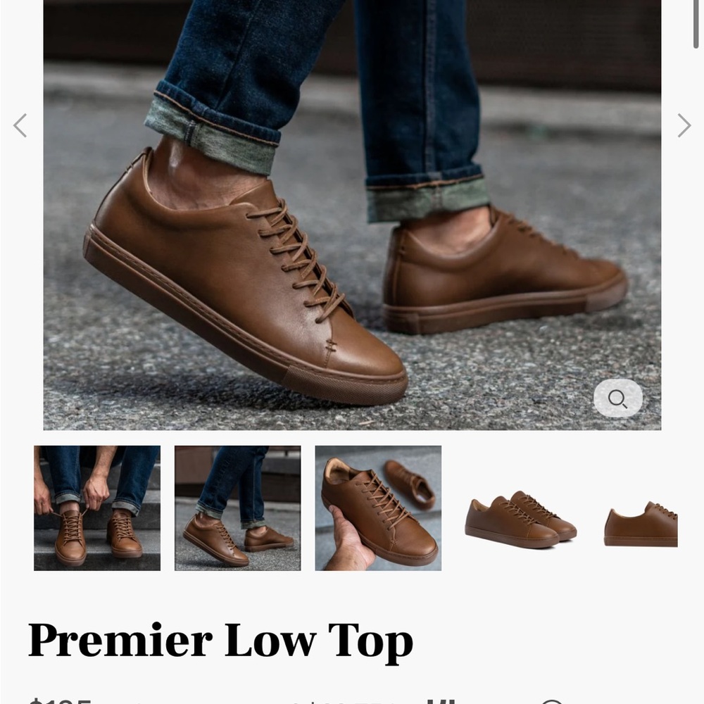 Thursday Boot Company Premier Low Top Men Size 9 Hickory Vachetta